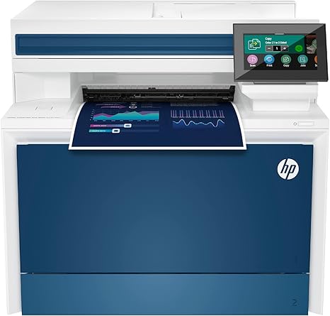 HP Color LaserJet Pro MFP 4301fdn Printer, Print, Scan, Copy, Fax, Fast, Easy setup, Mobile printing, Advanced security, Best-for-small teams. Ethernet & USB only. Not Wireless. 16.6 x 17.1 x 15.1 in.